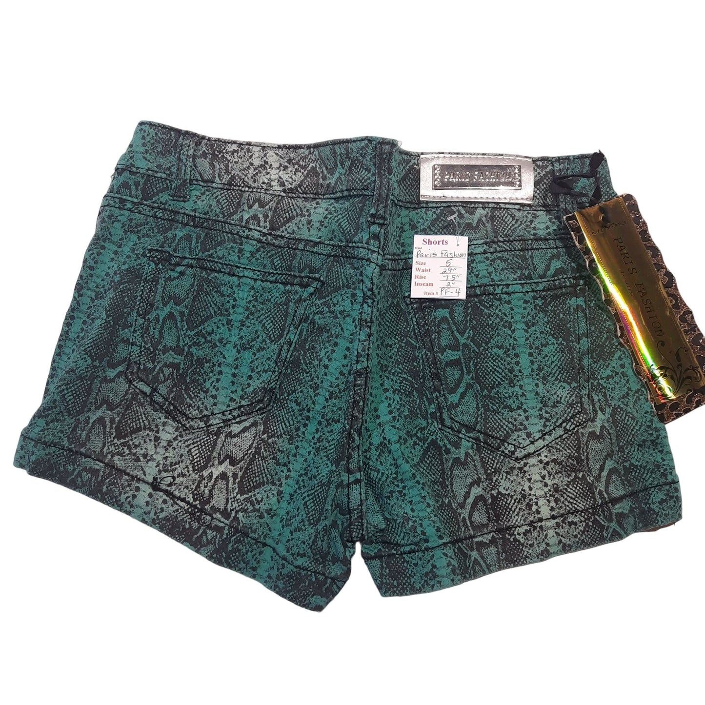 NWT Women's Batik Green Shorts Size 5