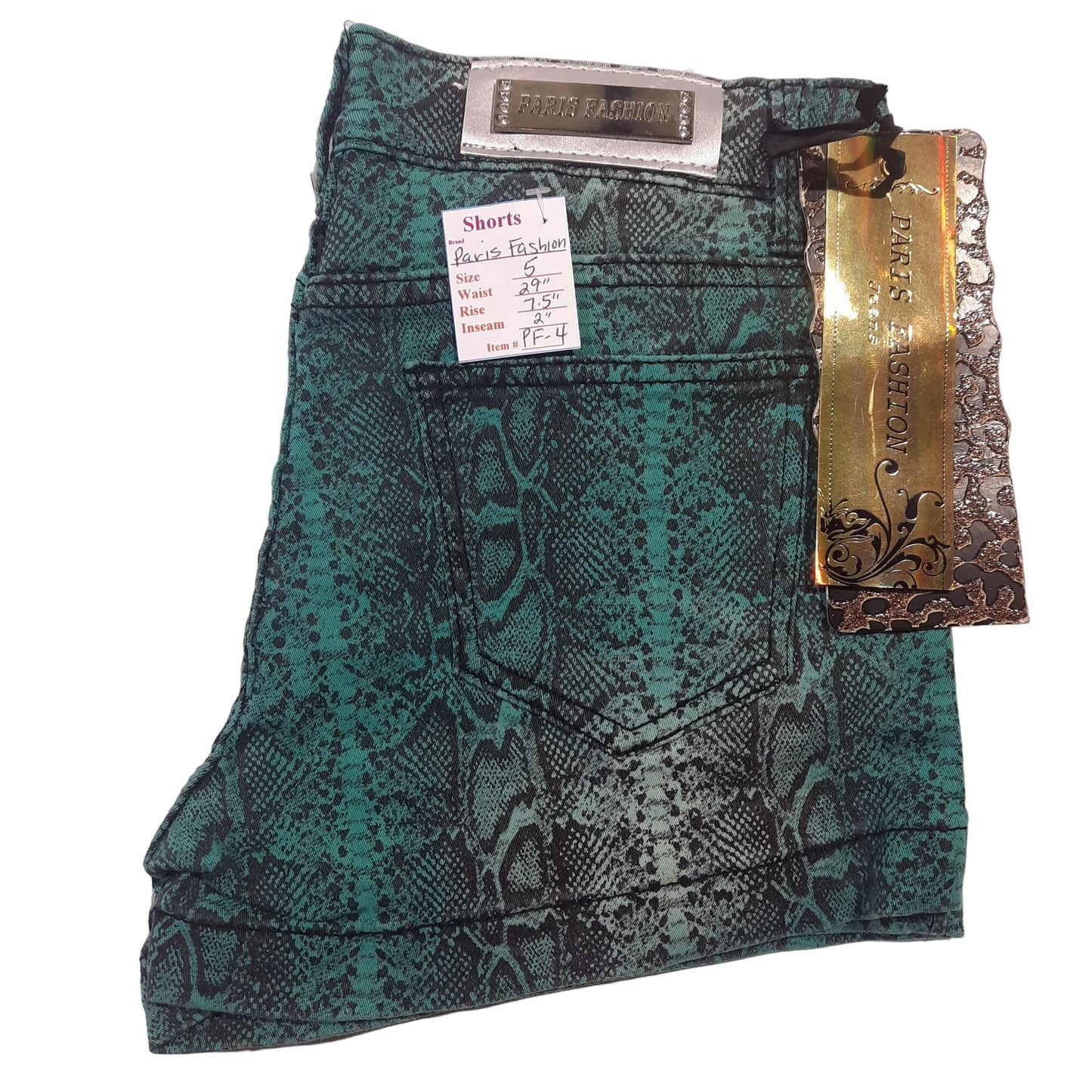 NWT Women's Batik Green Shorts Size 5