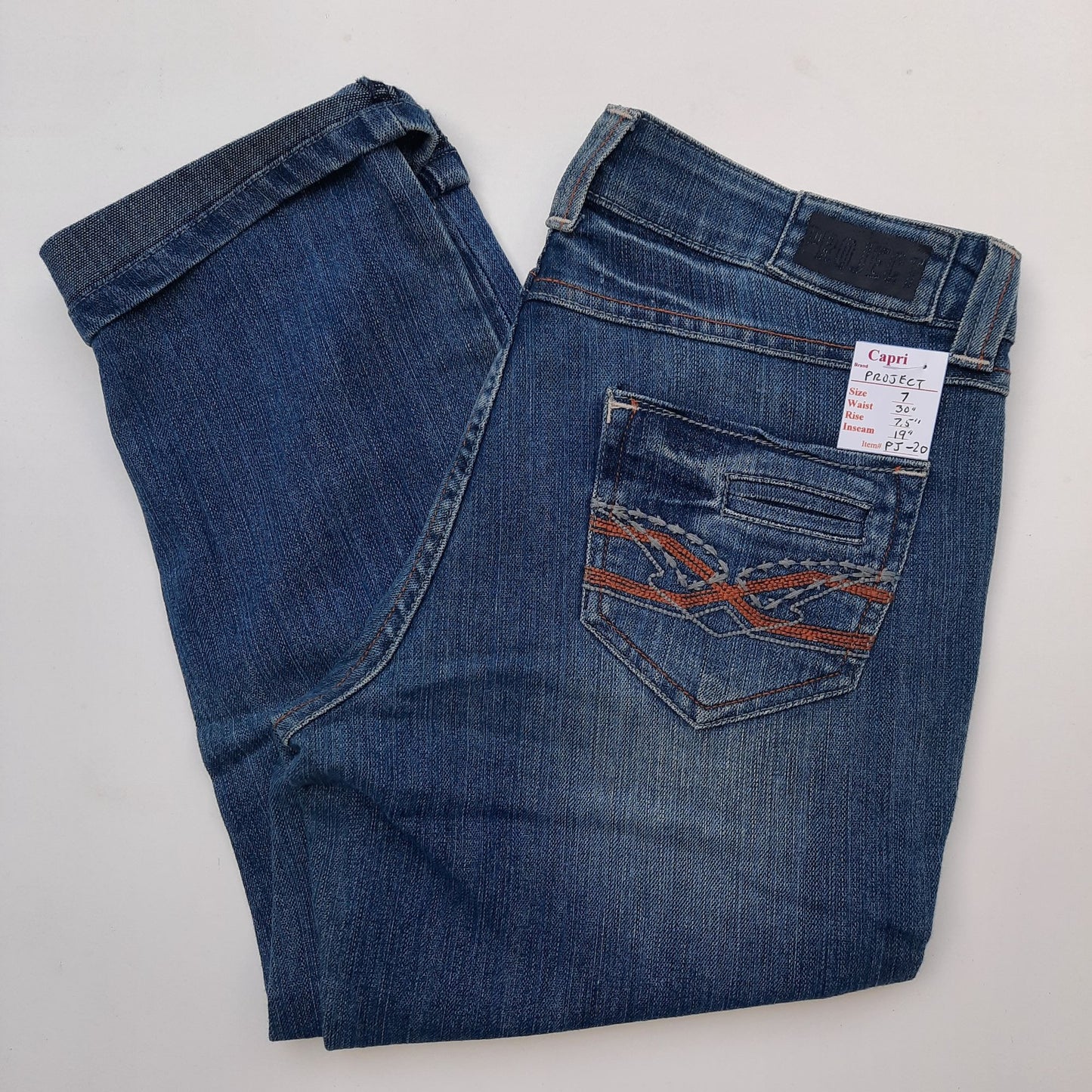 NWT Women's Capri Jeans Size 7 Waist 30" "Project"