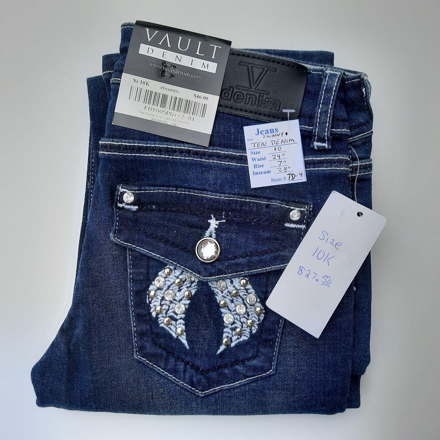 NWT "TEN DENIM" Girls Skinny Jeans Size 10