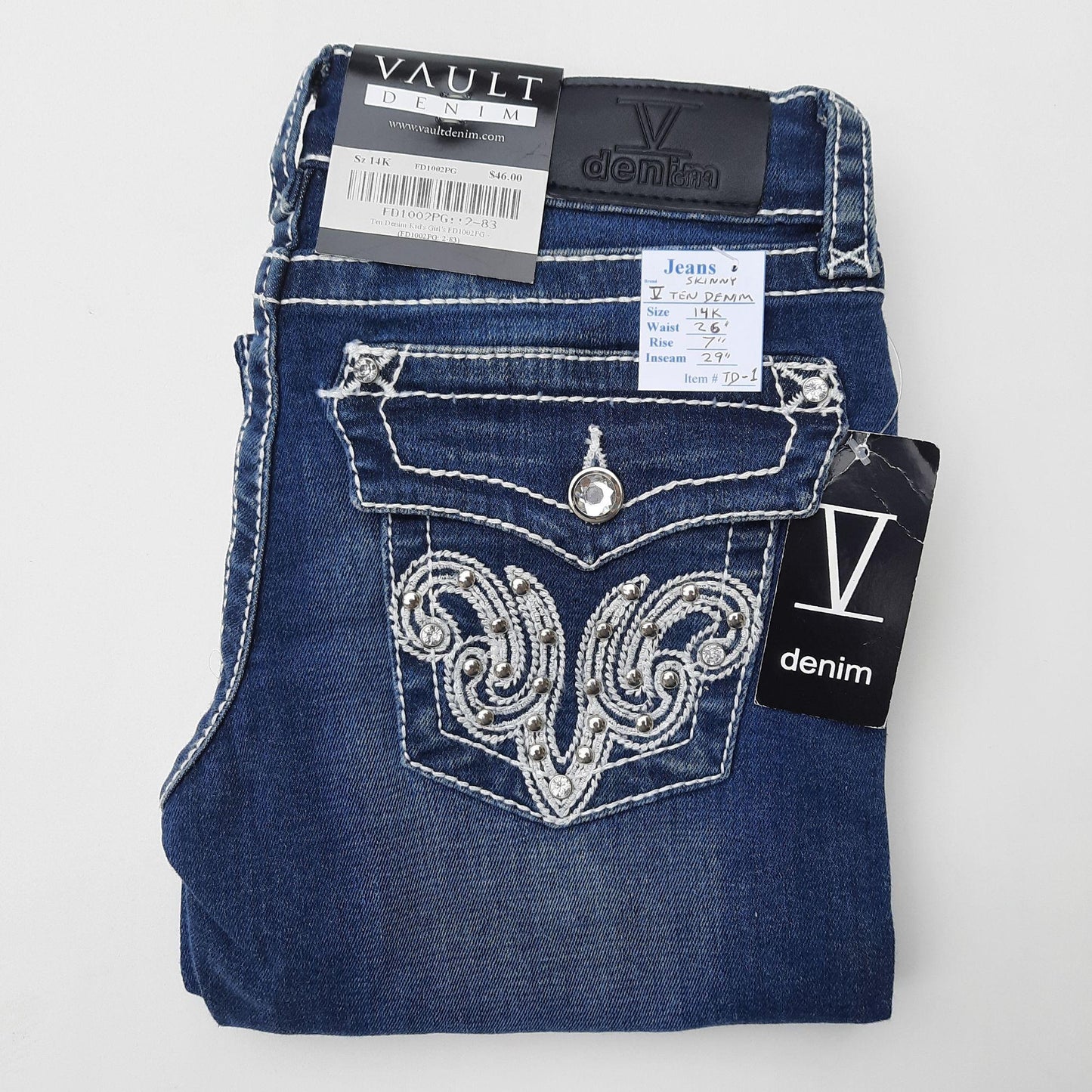 NWT "TEN DENIM" Kid's Girl's Skinny Size 14K