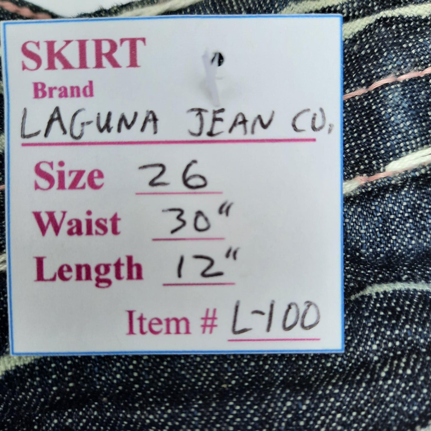 NWT Women's "Laguna Jeans Co." Skirt Size 26