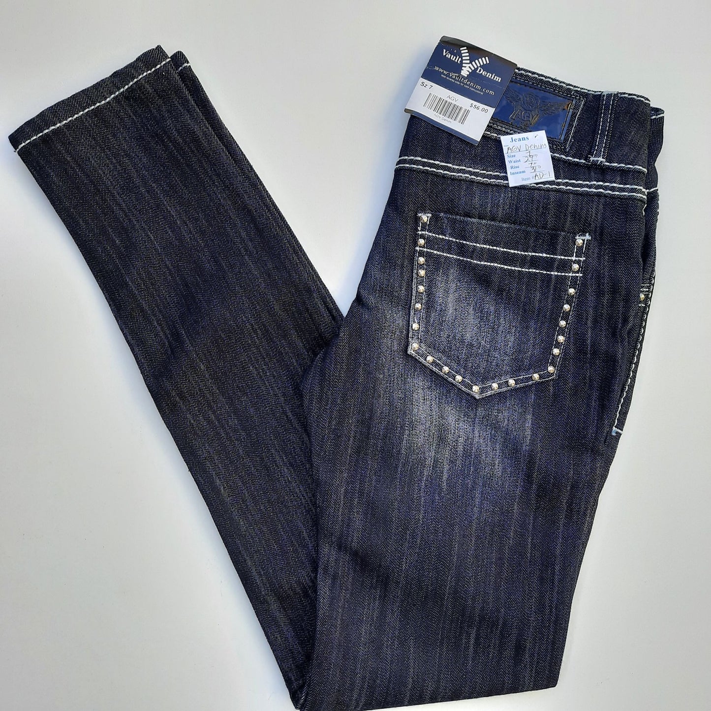 NWT Women's Black Skinny Jeans Size 7 "AGV Denim"