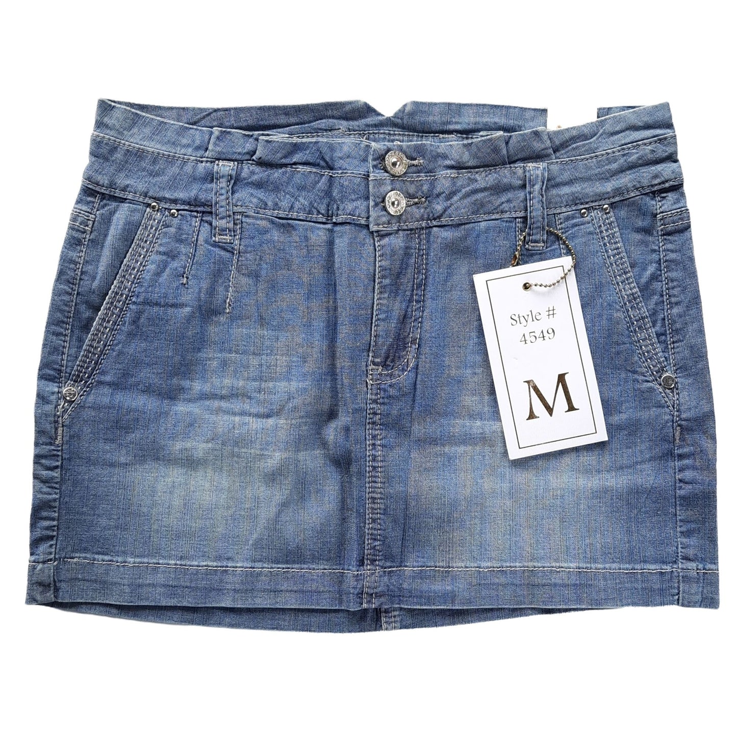 NWT Women's Denim Blue Mini Skirt Size M