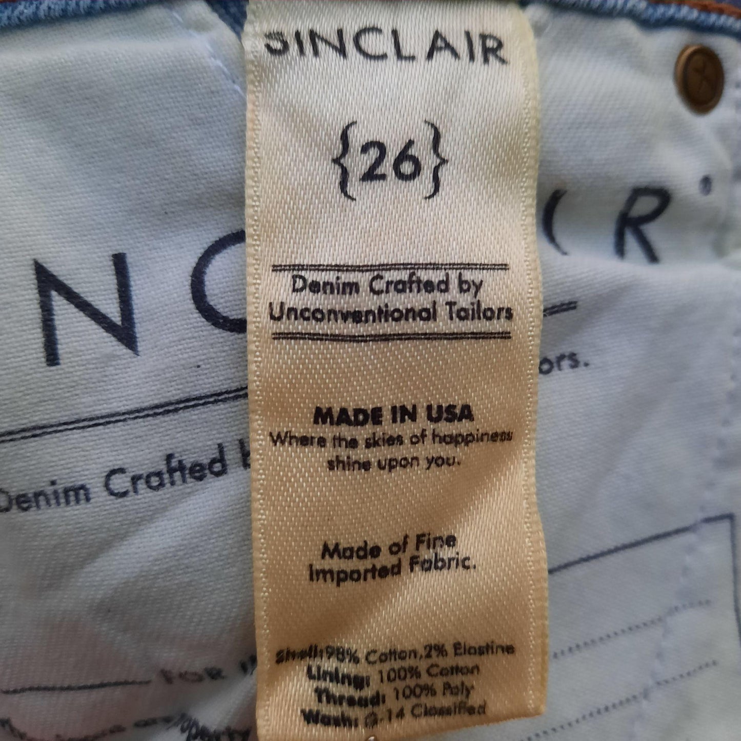 NWT "SINCLAIR" Light Wash Shorts Size 26