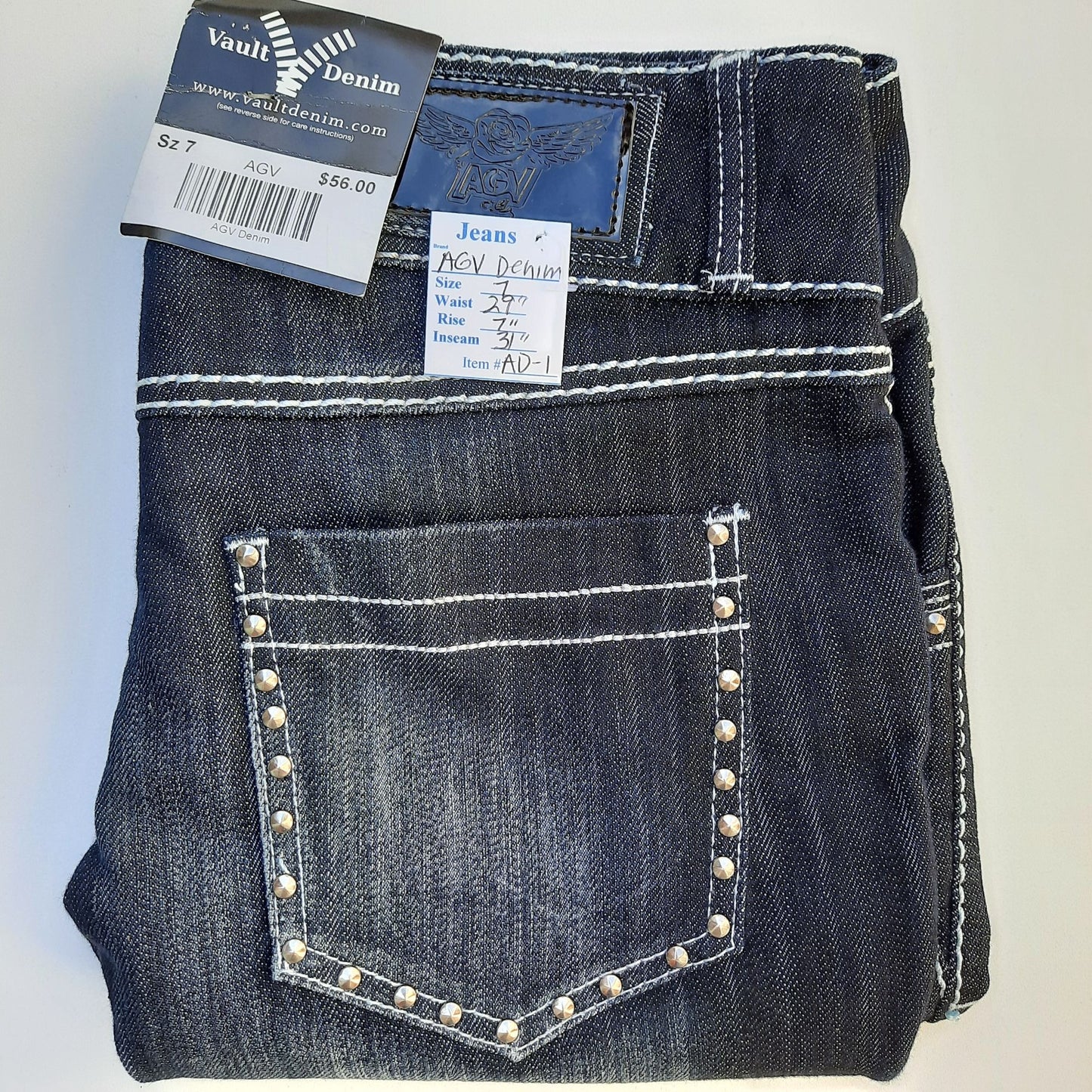 NWT Women's Black Skinny Jeans Size 7 "AGV Denim"