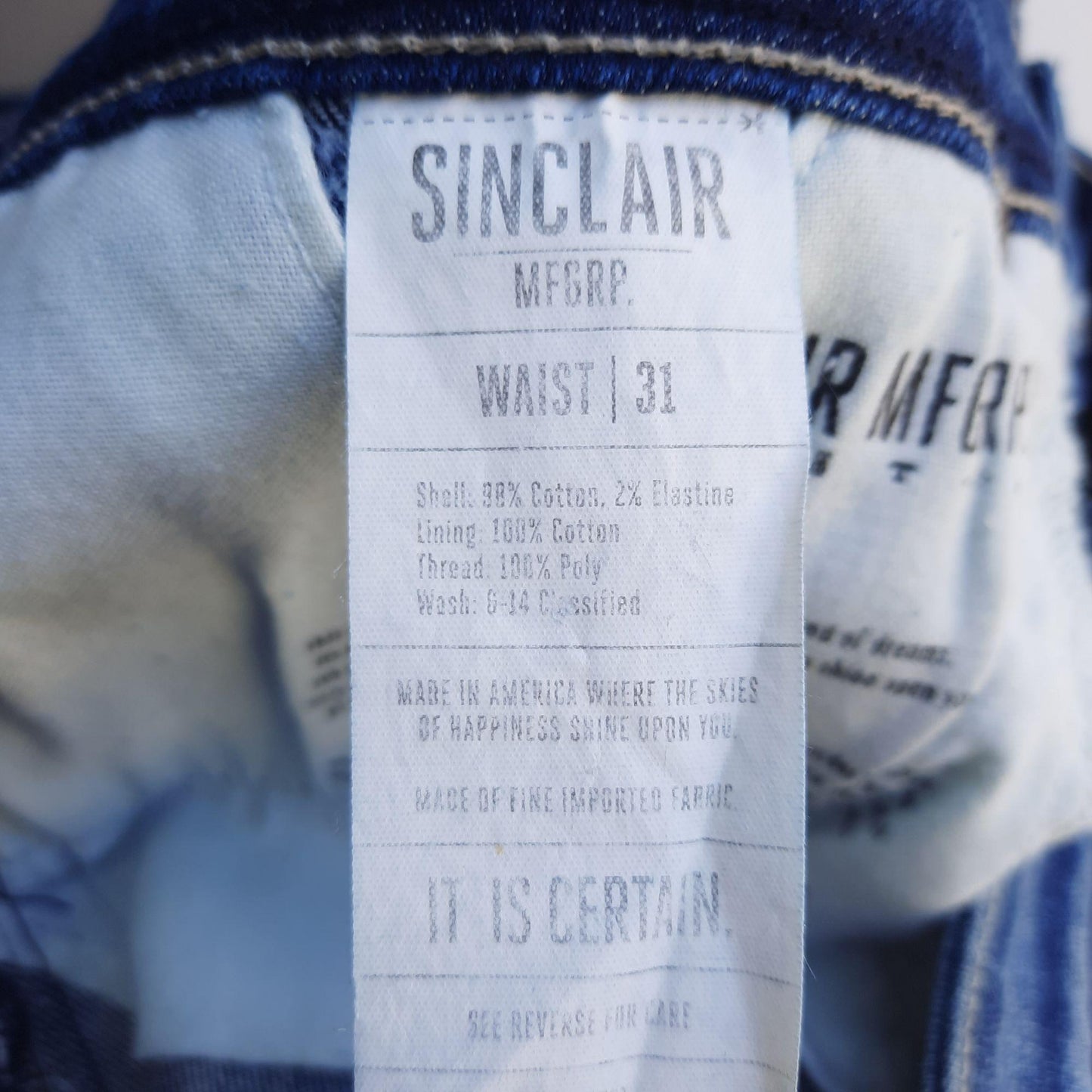 NWT "SINCLAIR" Shorts Size 31