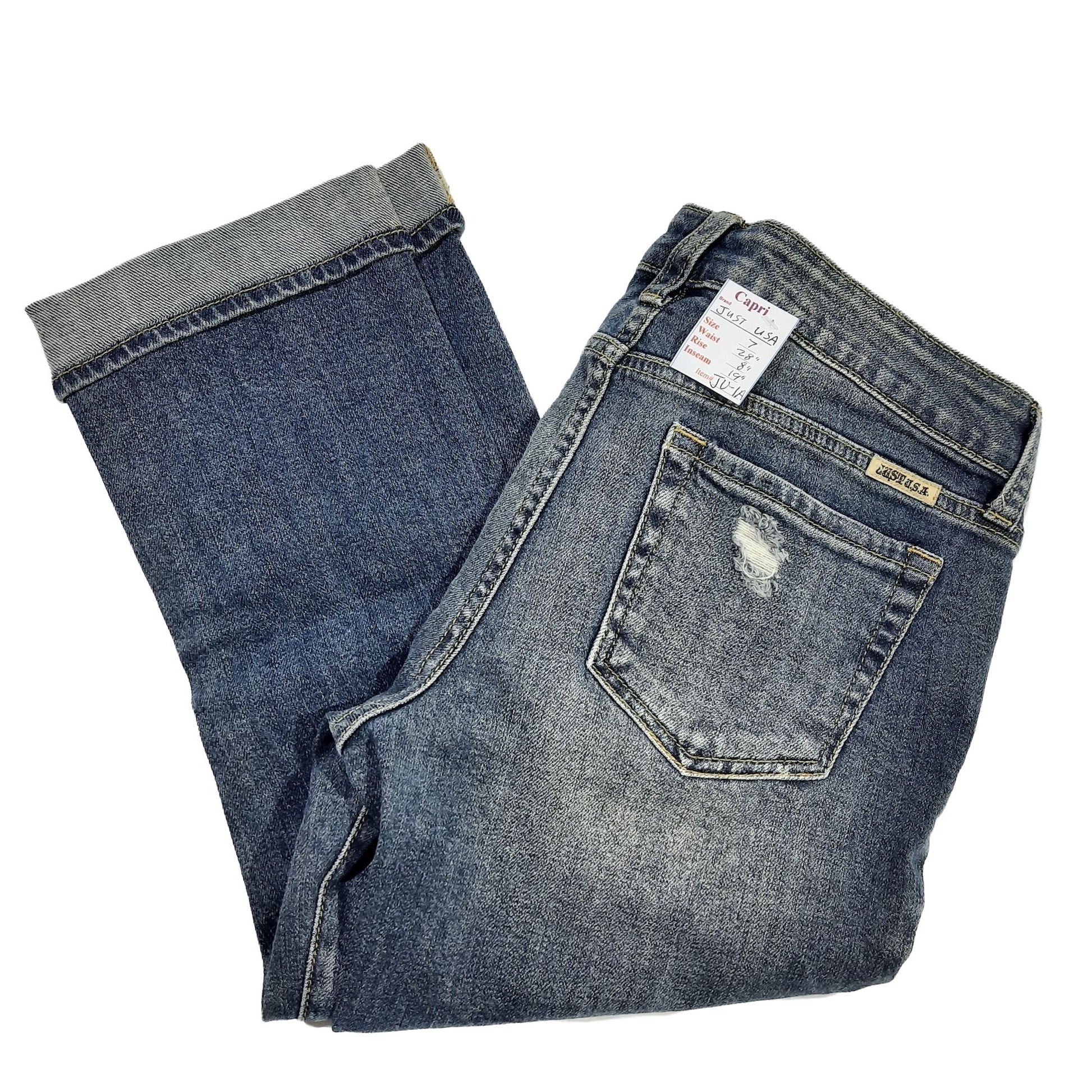 NWT Women's Capri Jeans Size 7 Just USA – Denim and Jewelry