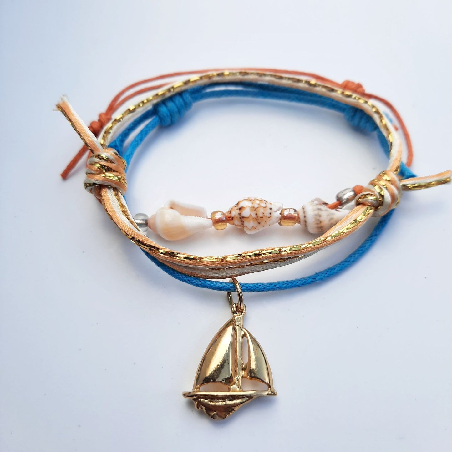 Sailboat Charm Handmade Bracelet